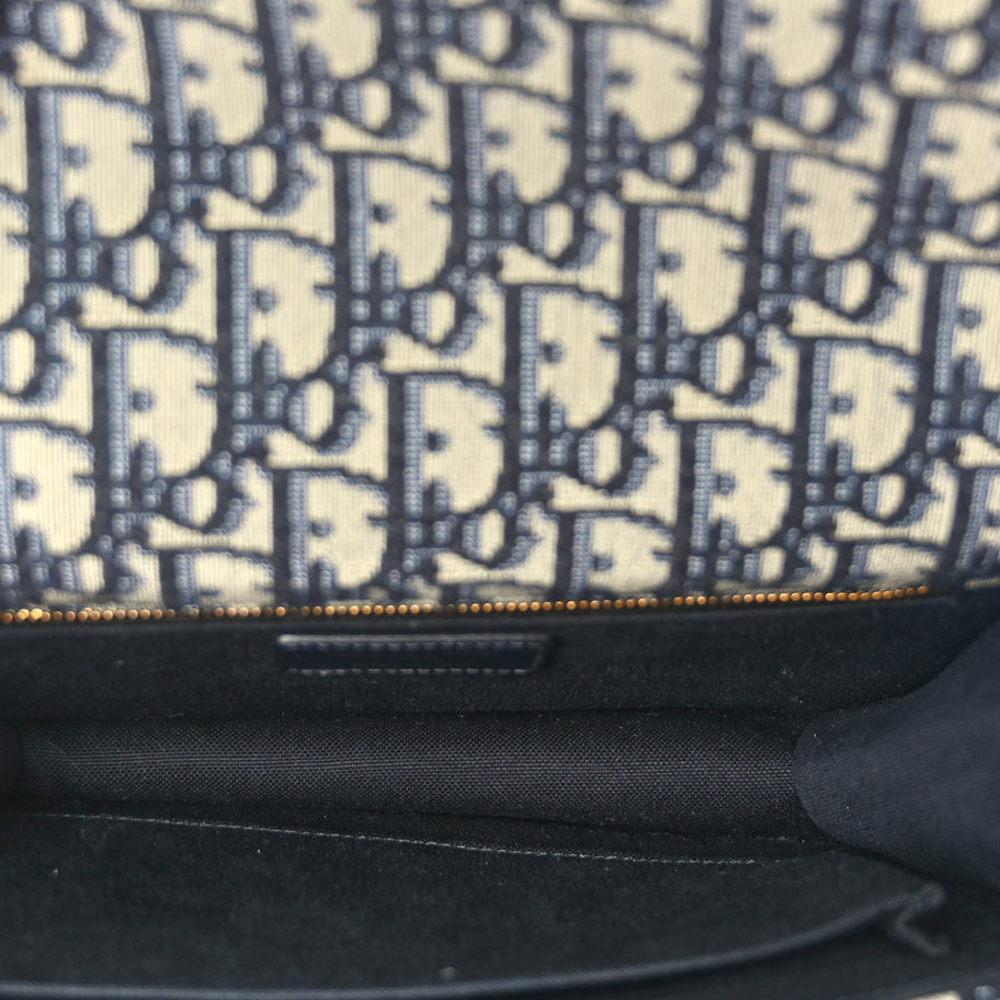 Christian Dior Oblique 30 Montaigne Flap Bag Blue Image 4