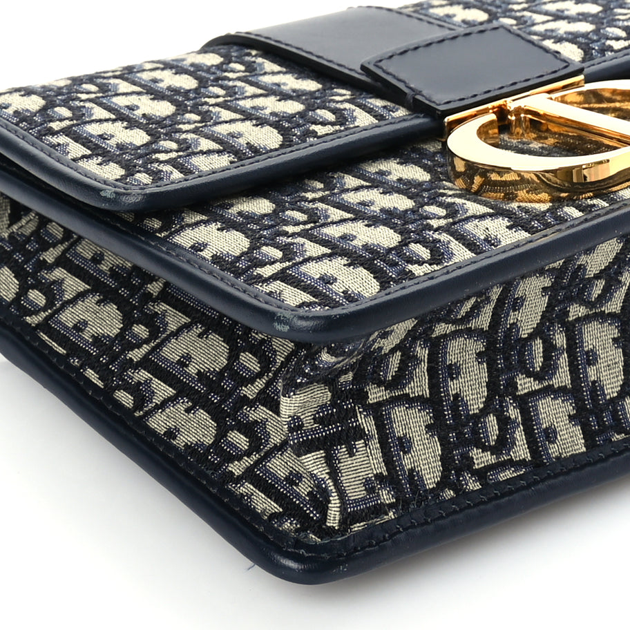 Christian Dior Oblique 30 Montaigne Flap Bag Blue Image 7