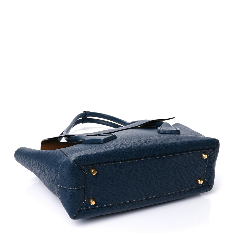 Bottega Veneta Grainy Calfskin Small Arco Dark Blue Image 3