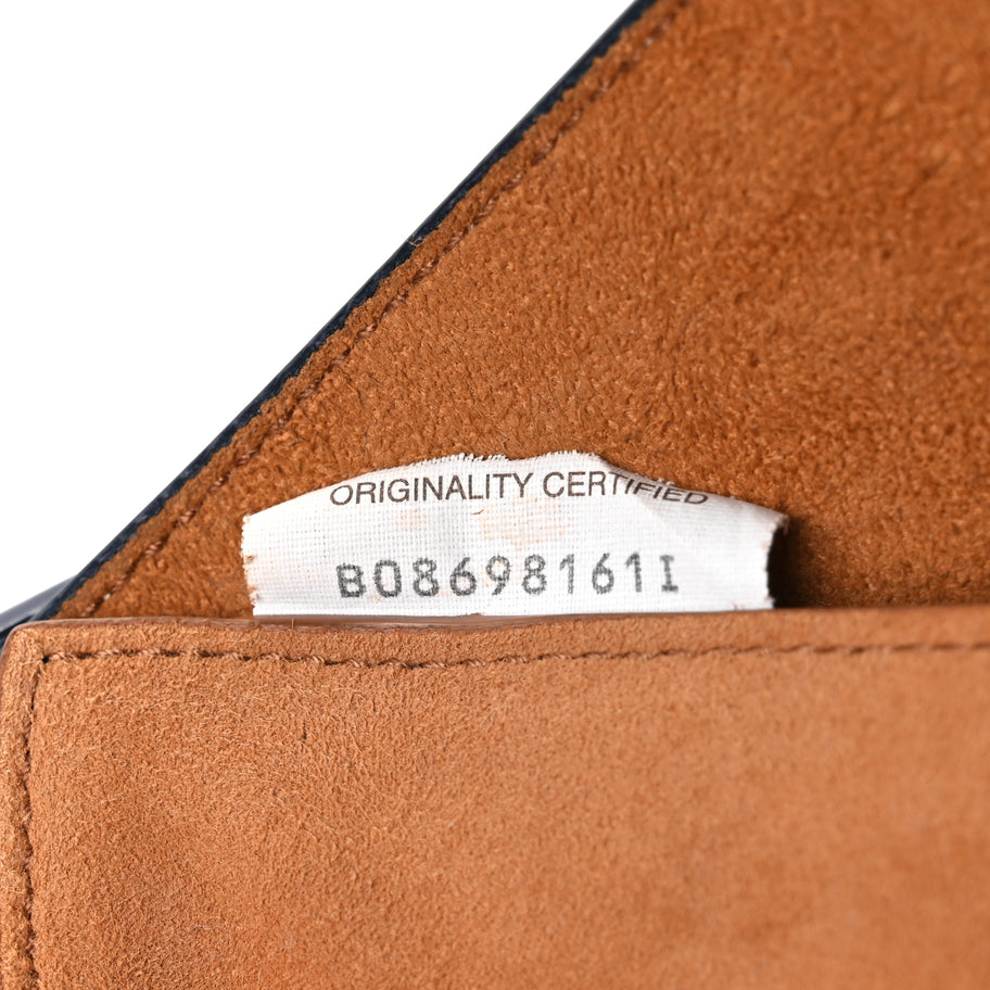 Bottega Veneta Grainy Calfskin Small Arco Dark Blue Image 5