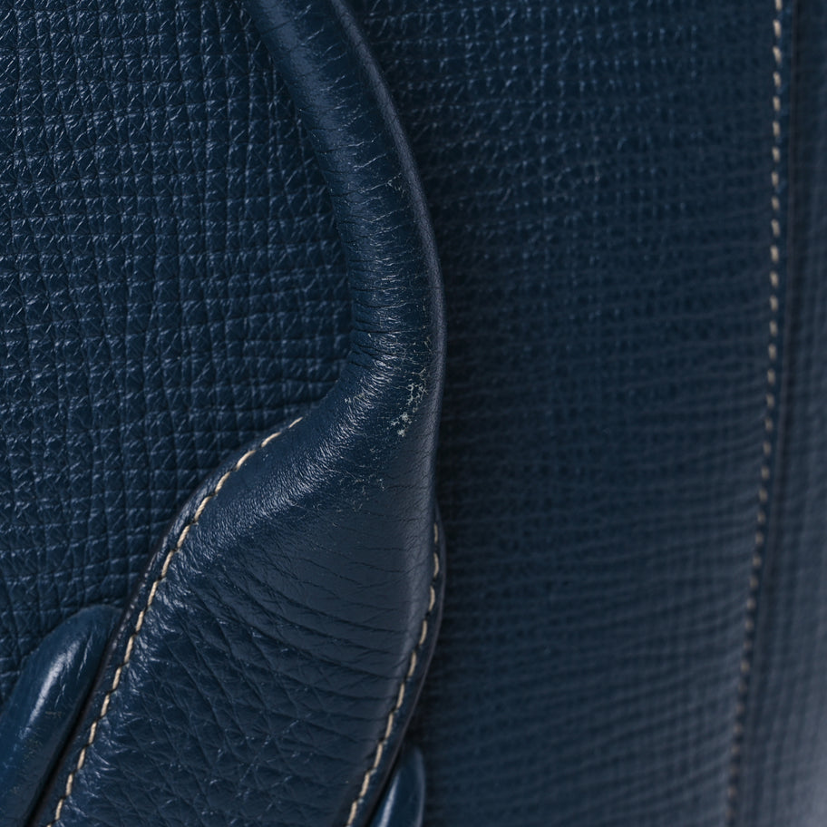 Bottega Veneta Grainy Calfskin Small Arco Dark Blue Image 8