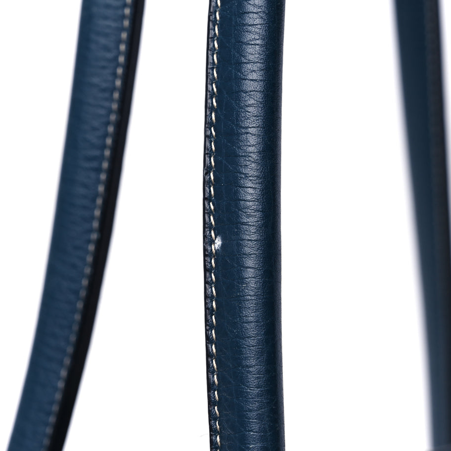 Bottega Veneta Grainy Calfskin Small Arco Dark Blue Image 9