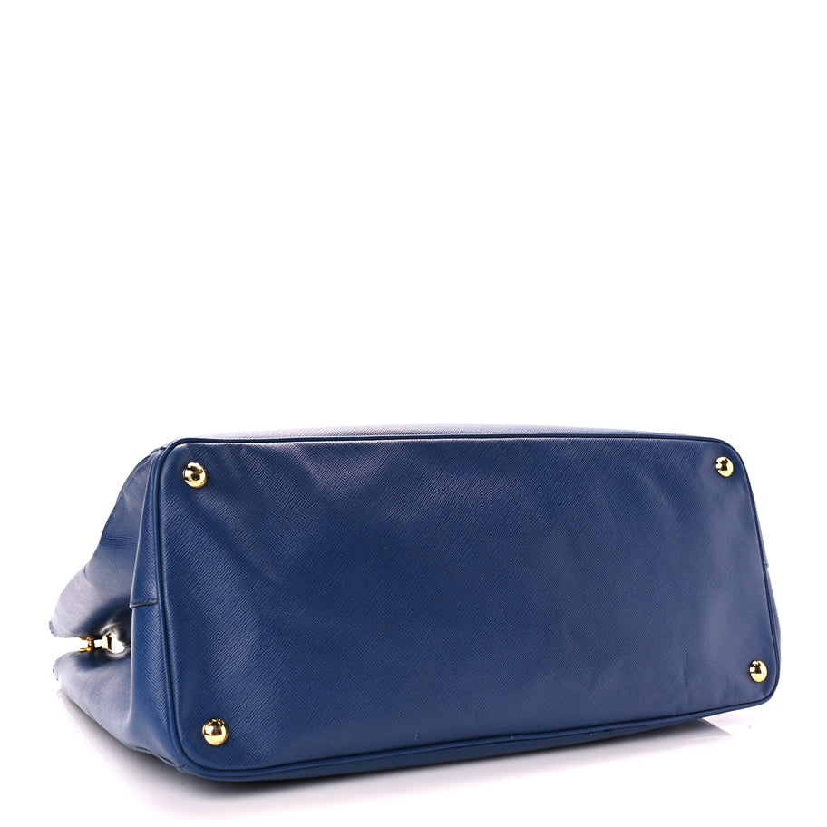 Prada Saffiano Lux Extra Large Galleria Double Zip Tote Bluette Image 3