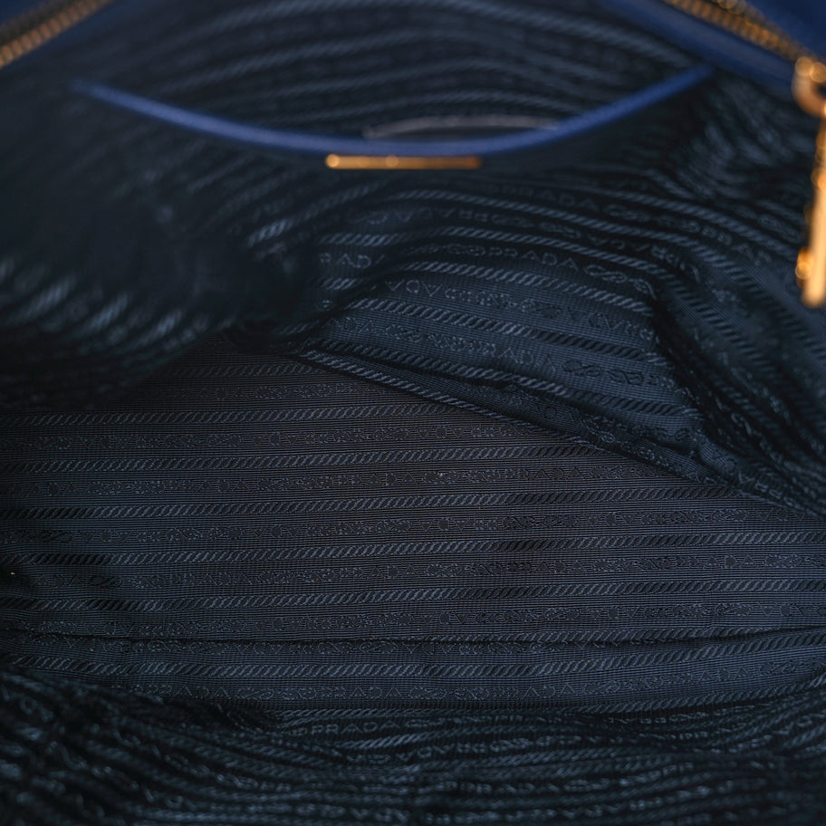 Prada Saffiano Lux Extra Large Galleria Double Zip Tote Bluette Image 4