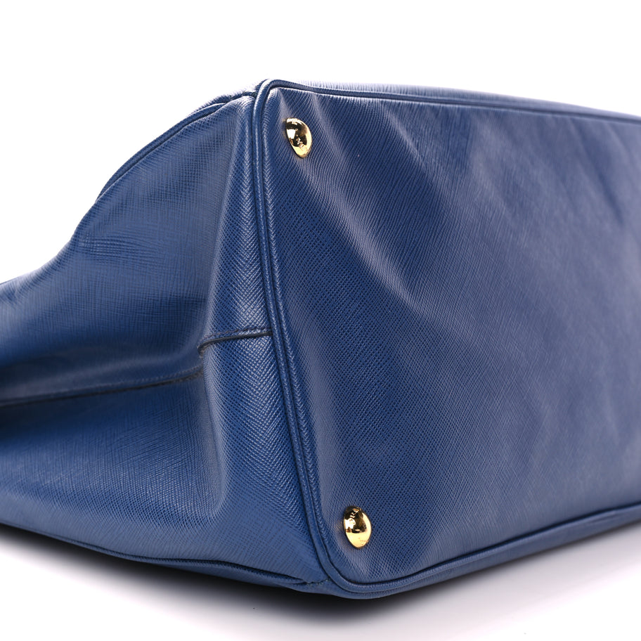 Prada Saffiano Lux Extra Large Galleria Double Zip Tote Bluette Image 7