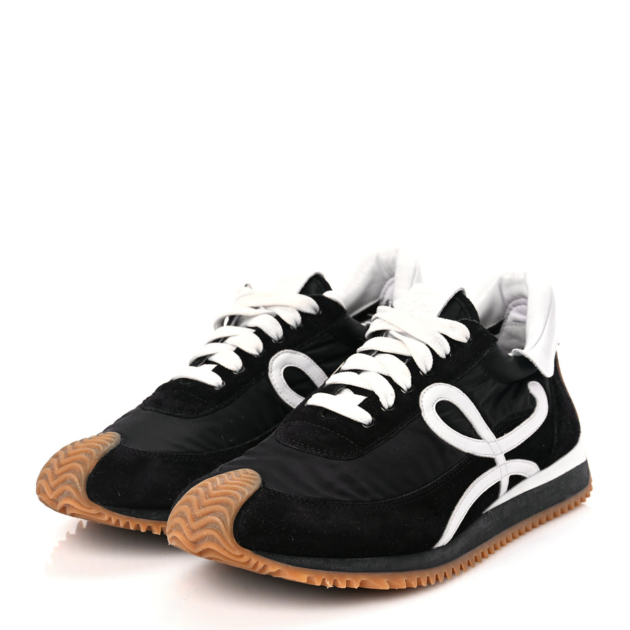 Loewe Nylon Suede Flow Runners Sneakers 40 Black Image 3
