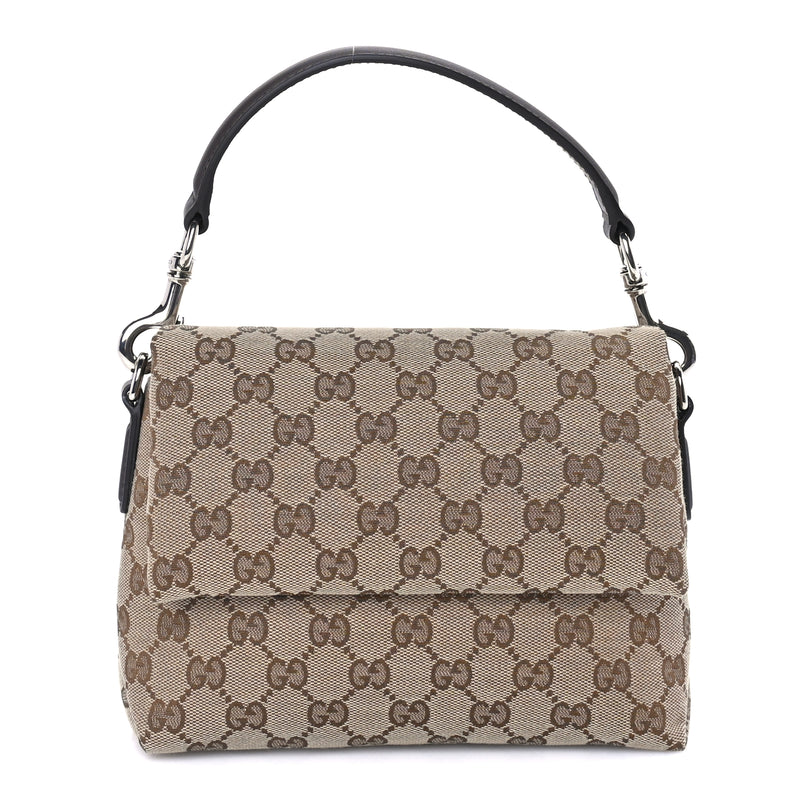  Gucci Monogram Web Small Crossbody Bag Beige Ebony