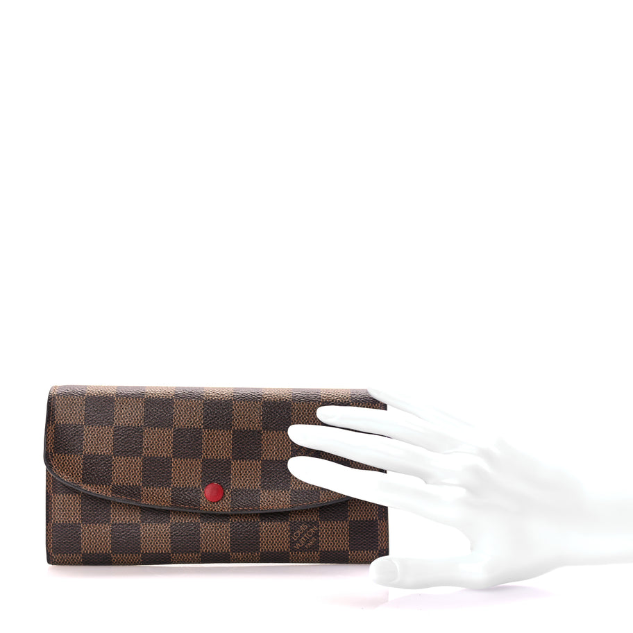 Louis Vuitton Damier Ebene Emilie Wallet Red Image 2