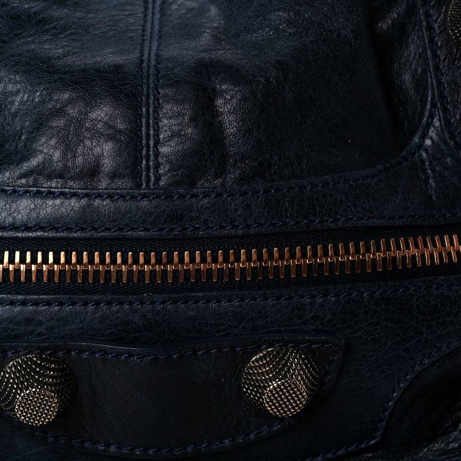 Balenciaga Agneau Giant 21 Rose Gold Hardware Pompon Marine Image 6