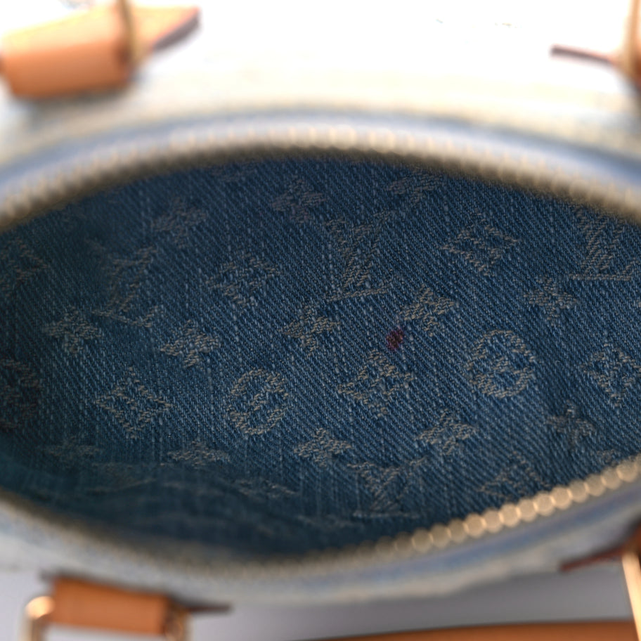 Louis Vuitton Monogram Denim Nano Speedy Sky Blue Image 4