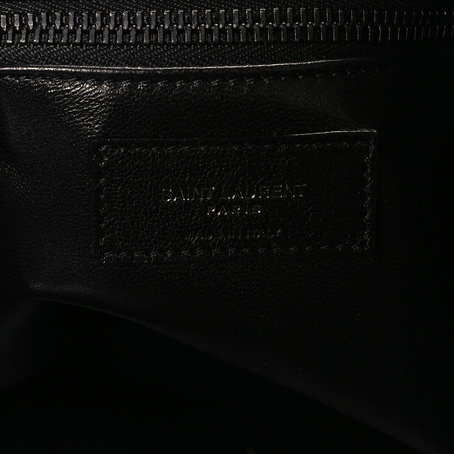 Saint Laurent Lambskin Wide Puffer Tote  Black Image 5