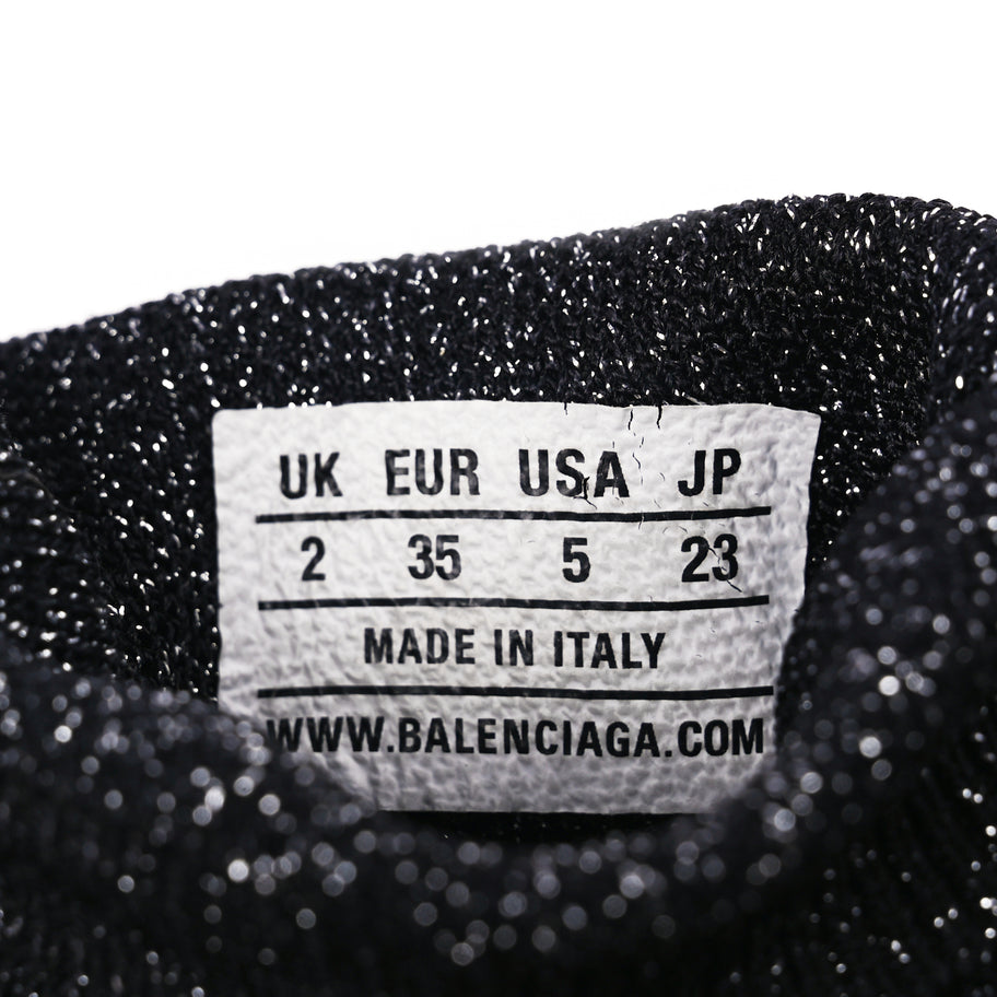 Balenciaga Knit Metal Womens Speed Sneakers 35 Black Image 7