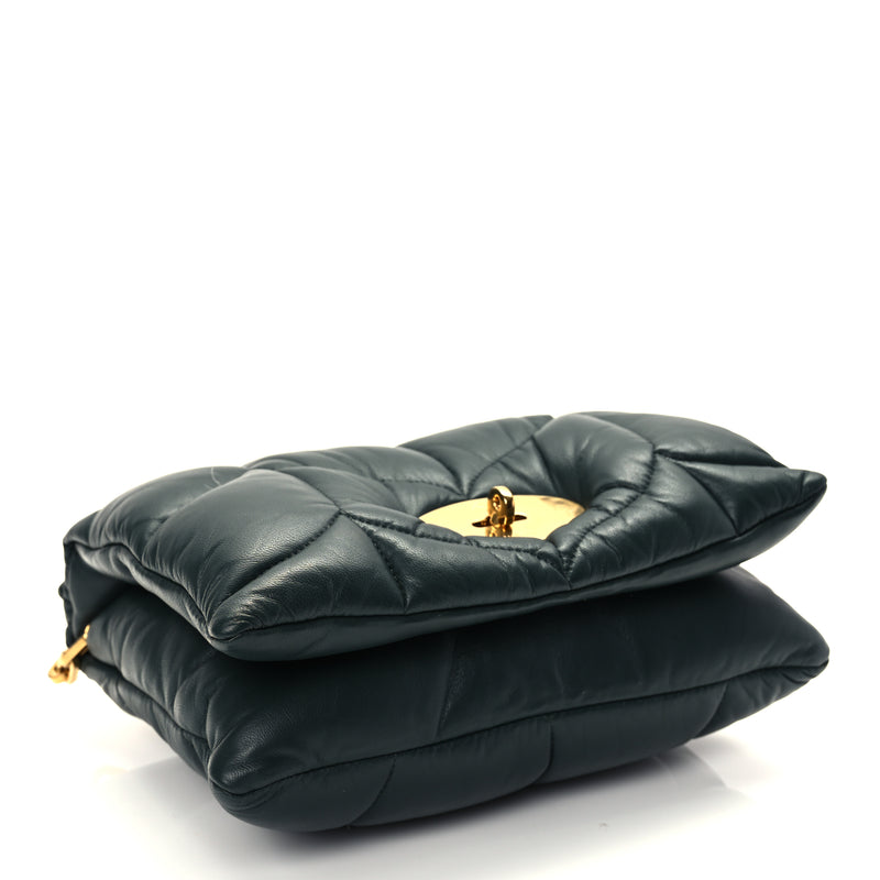  Mulberry Nappa Pillow Quilted Little Softie Bag Mulberry Green