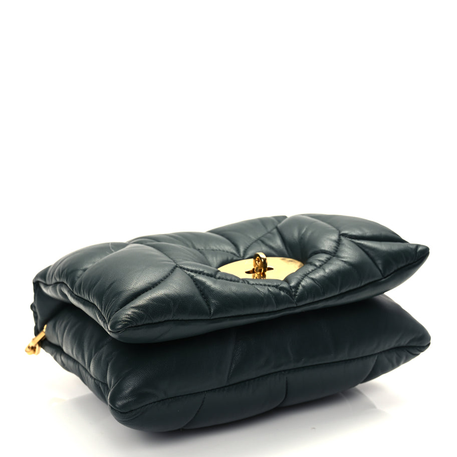 Mulberry Nappa Pillow Quilted Little Softie Bag Mulberry Green Image 2