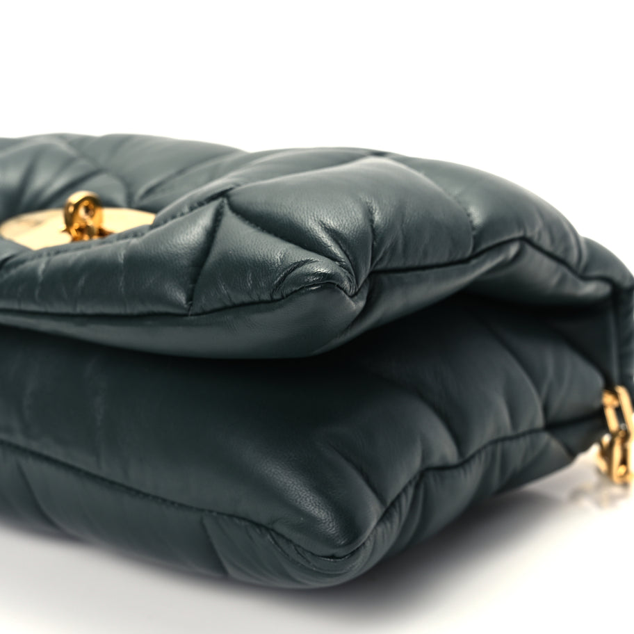 Mulberry Nappa Pillow Quilted Little Softie Bag Mulberry Green Image 7