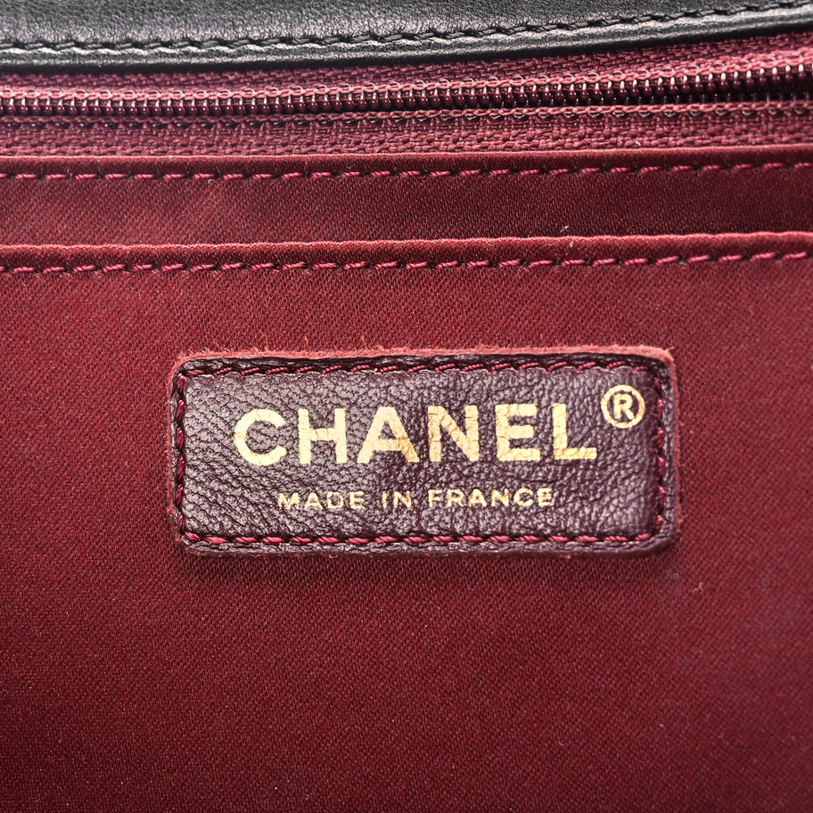 Chanel Lambskin Quilted Large Golden Class Flap Black Image 5