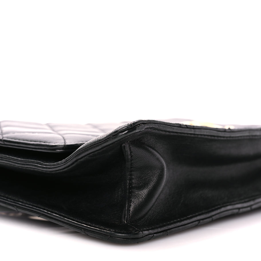 Chanel Lambskin Quilted Large Golden Class Flap Black Image 8