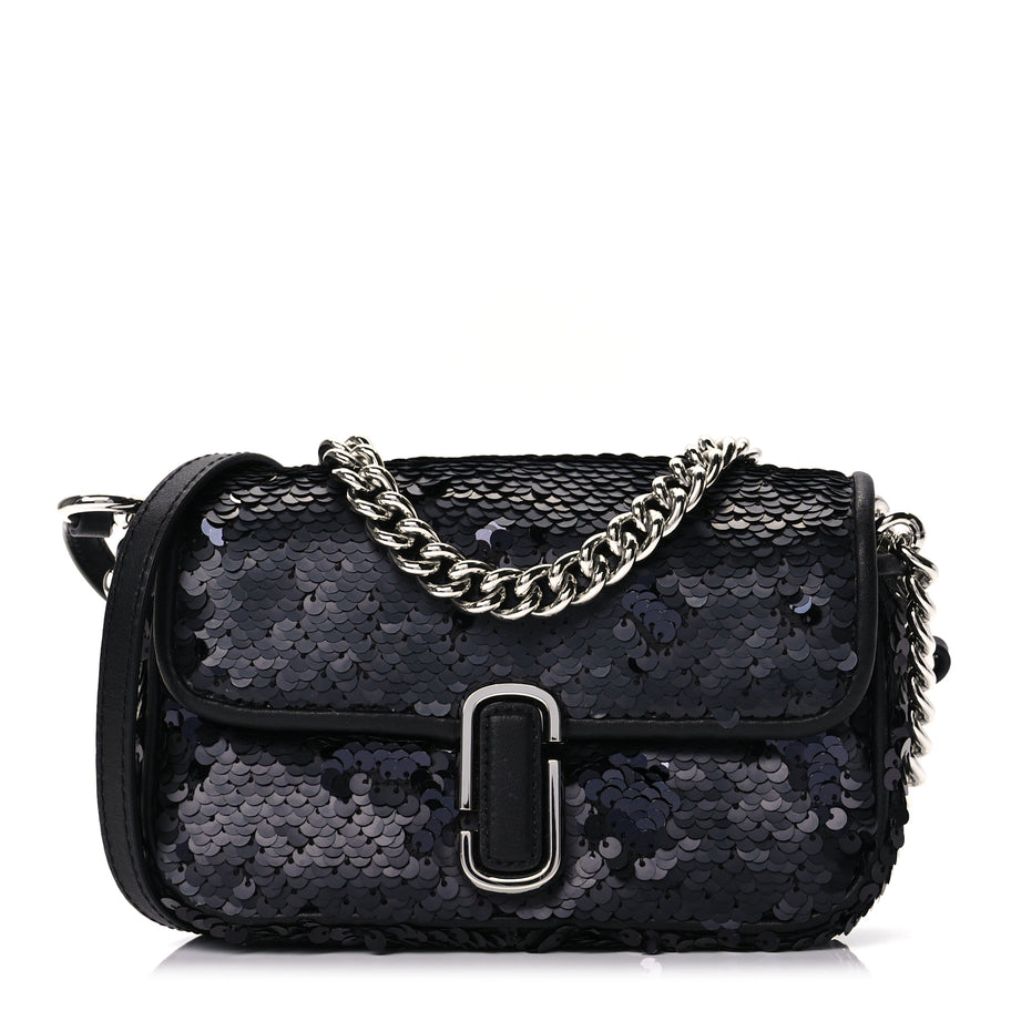 Marc Jacobs Sequin J Marc Mini Shoulder Bag Black Image 1