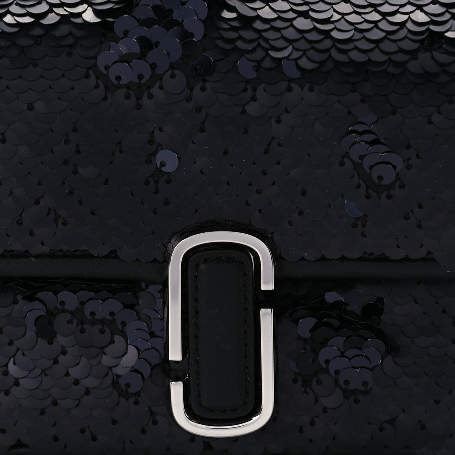 Marc Jacobs Sequin J Marc Mini Shoulder Bag Black Image 7