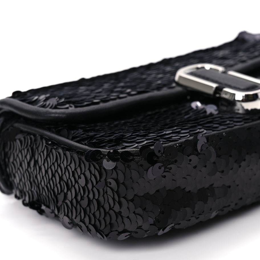Marc Jacobs Sequin J Marc Mini Shoulder Bag Black Image 8
