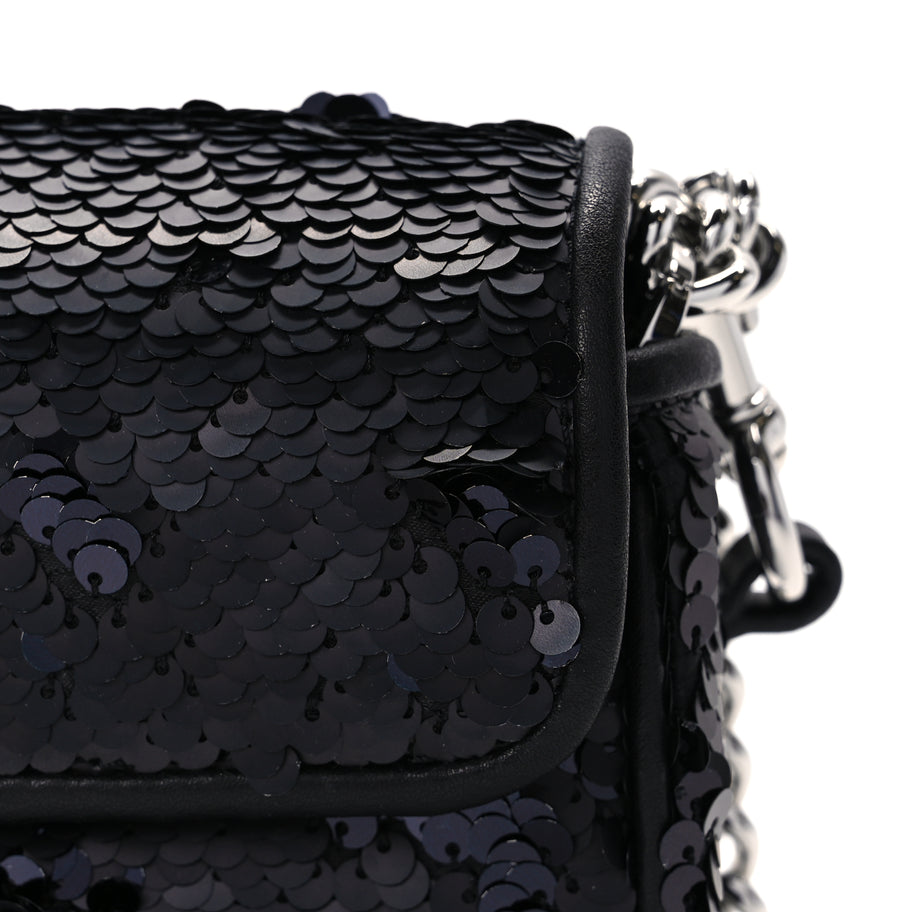 Marc Jacobs Sequin J Marc Mini Shoulder Bag Black Image 10
