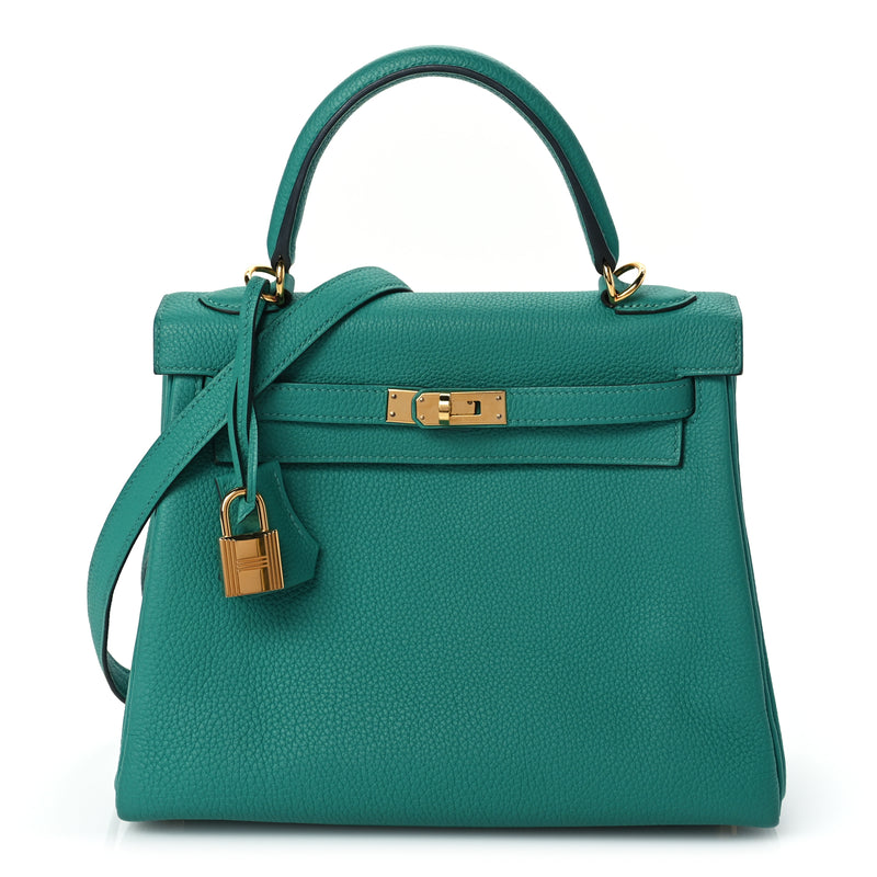  Hermes HERMES Togo Kelly Retourne 25 Vert Verone
