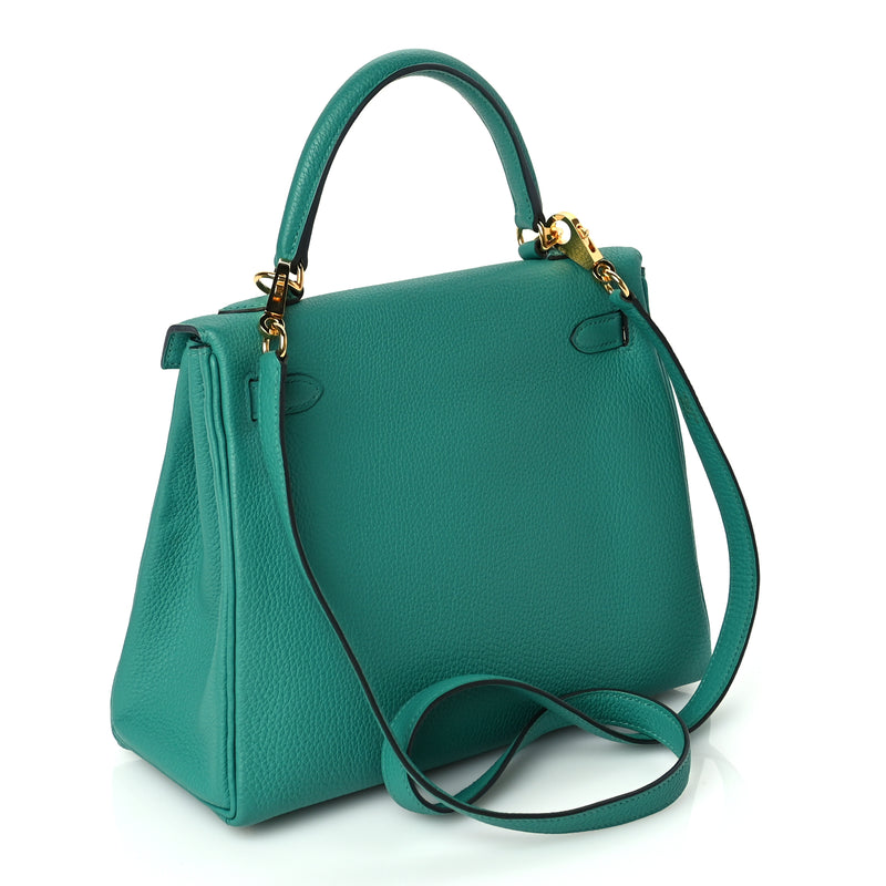  Hermes HERMES Togo Kelly Retourne 25 Vert Verone