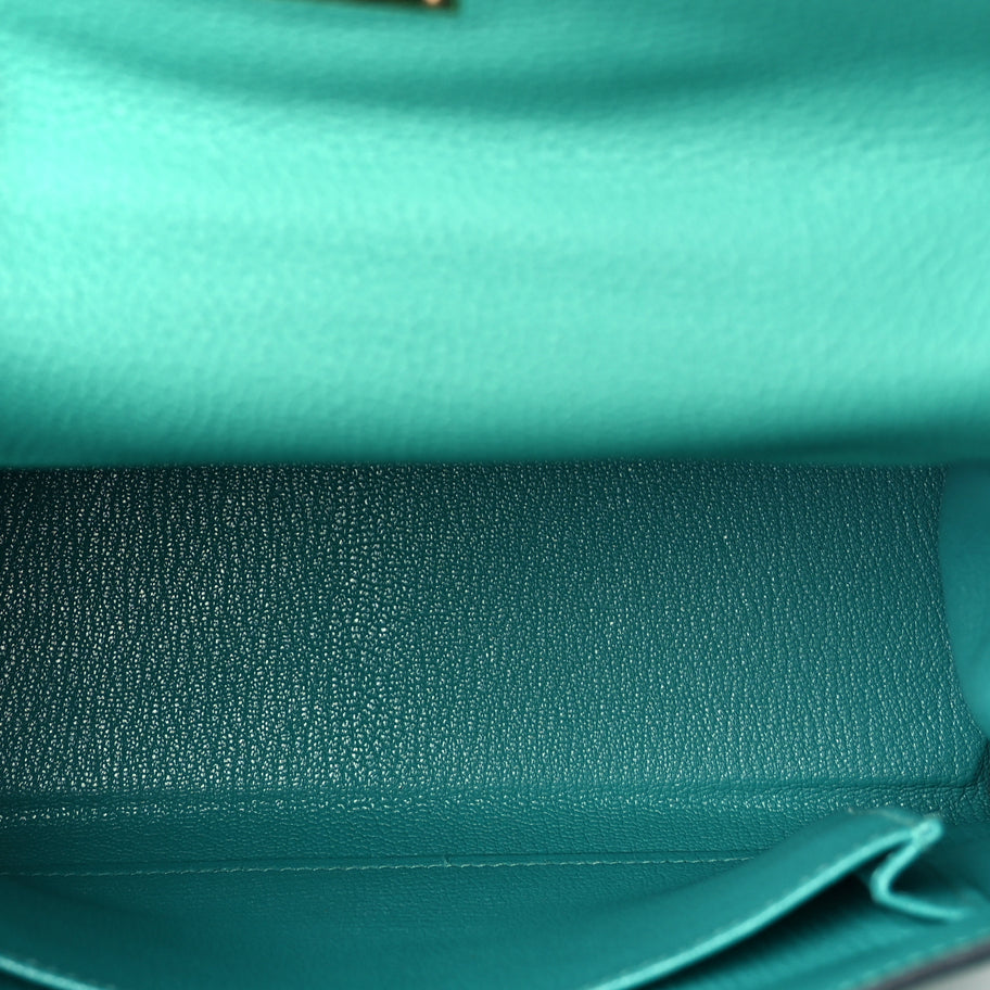 Hermes HERMES Togo Kelly Retourne 25 Vert Verone Image 4