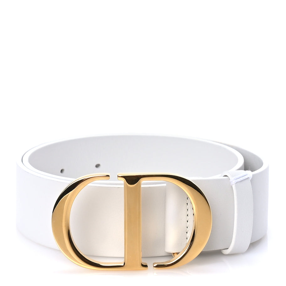 Christian Dior Calfskin 30 Montaigne 70 28 Belt White Image 1
