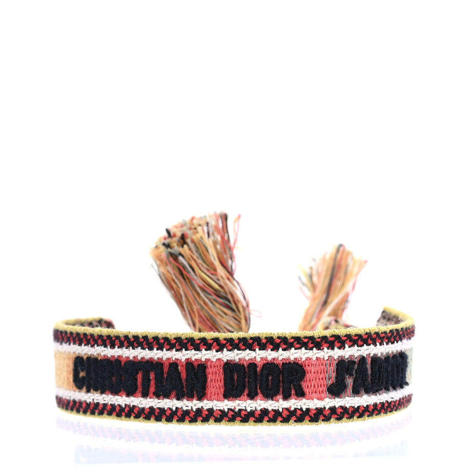 Christian Dior Woven Cotton J'Adior Friendship Studded Bracelet Set Multicolor Image 1