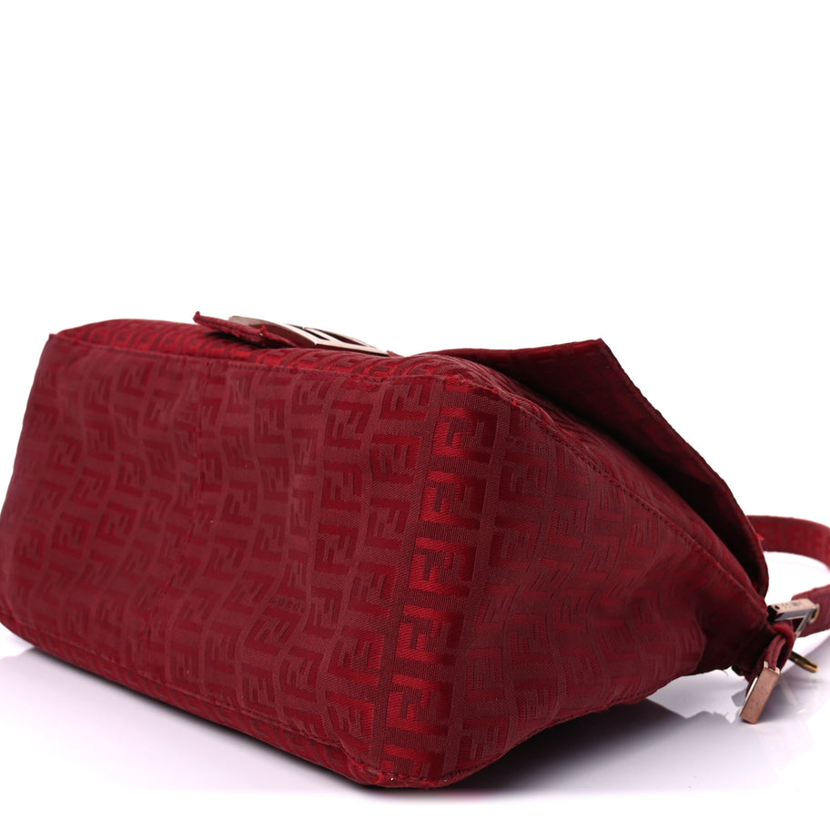 Fendi Zucchino Mama Baguette Bordeaux Rubino Image 8