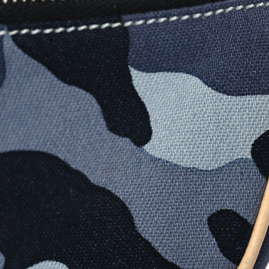Christian Dior Canvas Camouflage Mini Saddle Pochette Blue Image 6