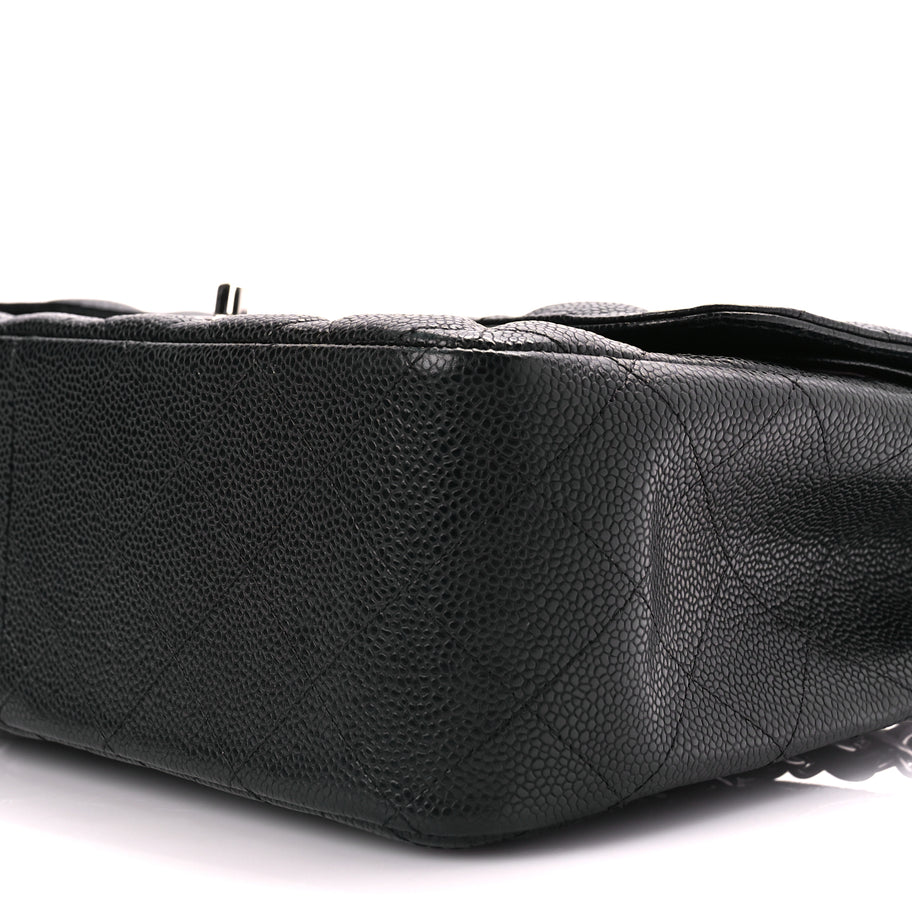 Chanel Caviar Quilted Jumbo Double Flap Black Image 9