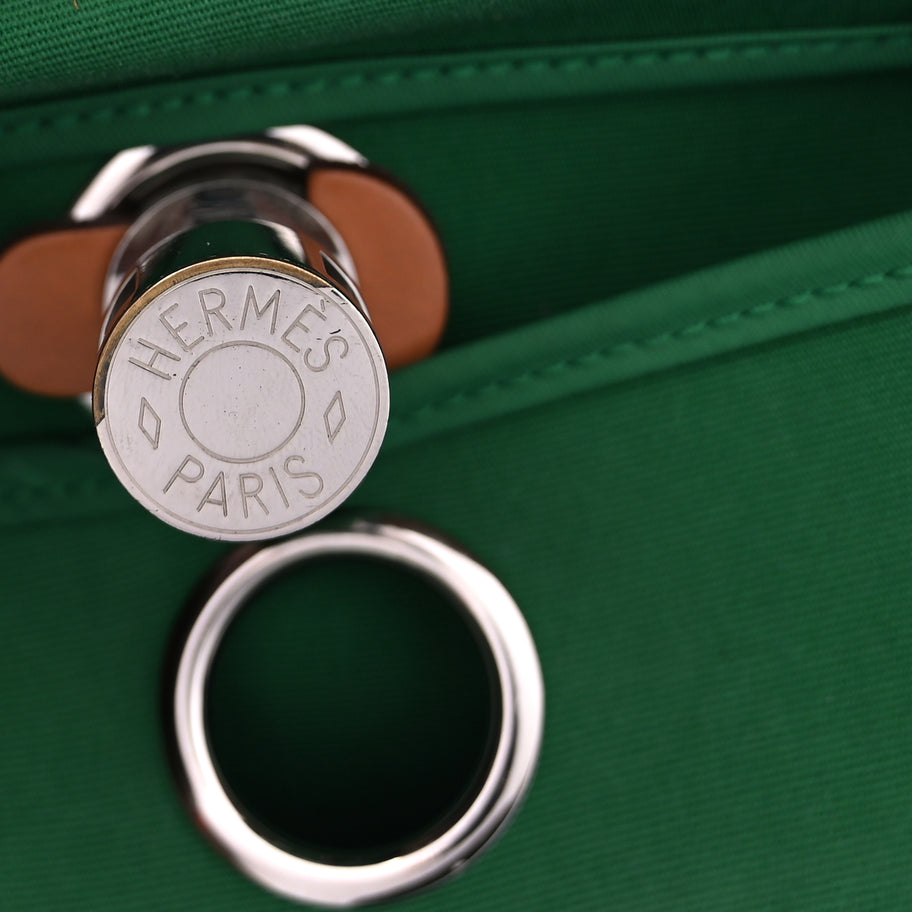 Hermes Vache Hunter Toile Herbag Zip 31 PM  Bambou Natural Image 6