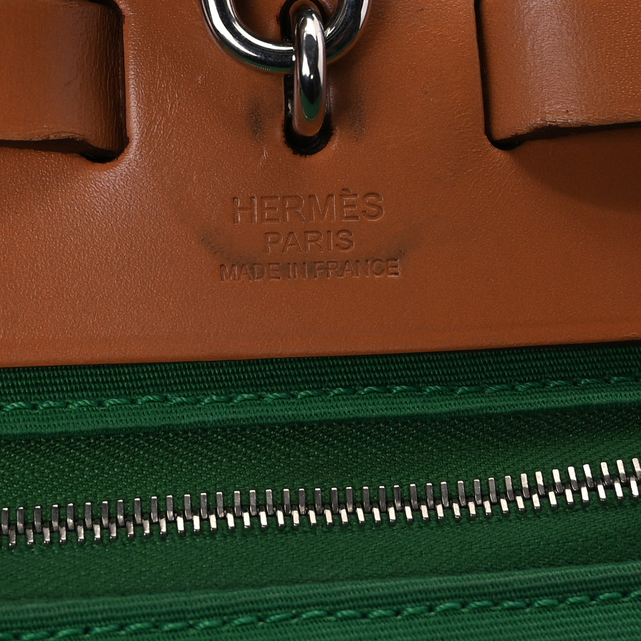 Hermes Vache Hunter Toile Herbag Zip 31 PM  Bambou Natural Image 7