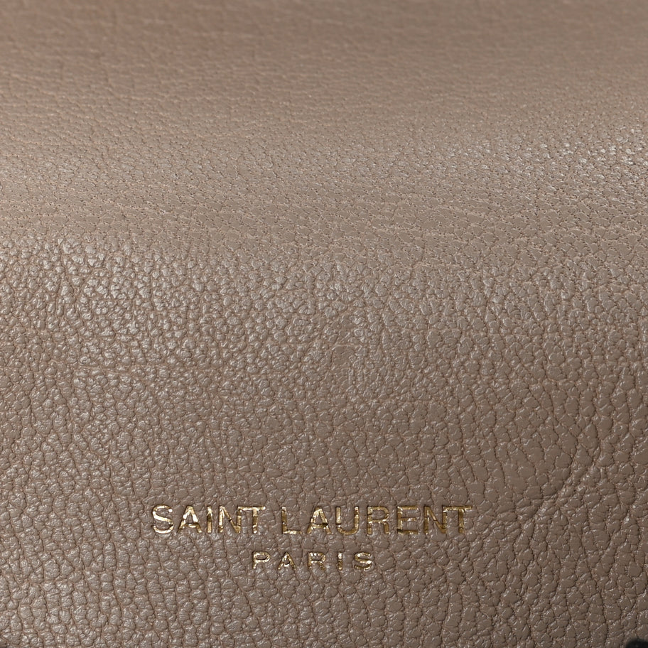 Saint Laurent Sheepskin Matelasse Chevron Monogram Medium College Bag  Dark Beige Image 4