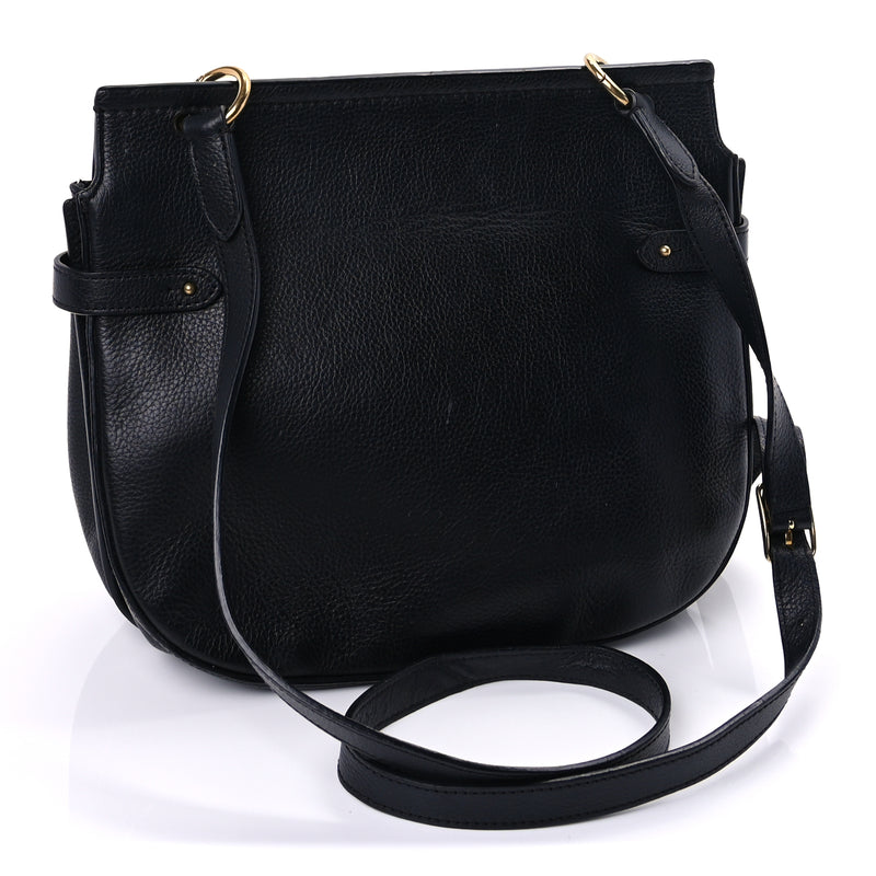  Mulberry Small Classic Grain Calfskin Small Amberley Satchel  Black