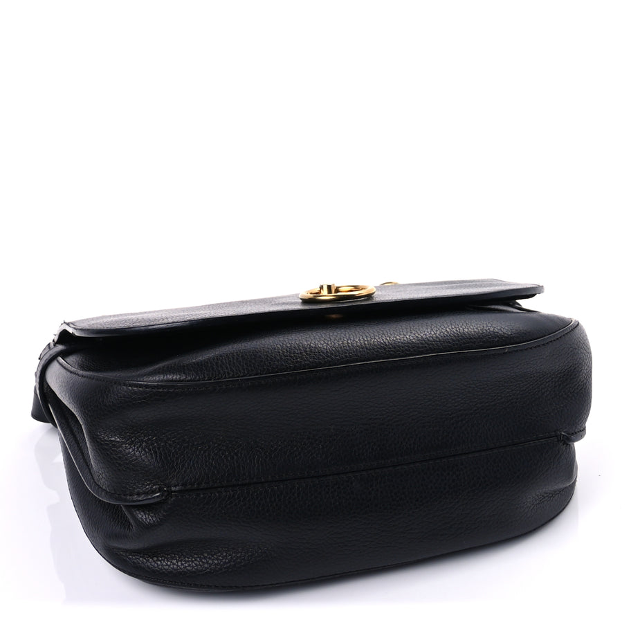 Mulberry Small Classic Grain Calfskin Small Amberley Satchel  Black Image 3