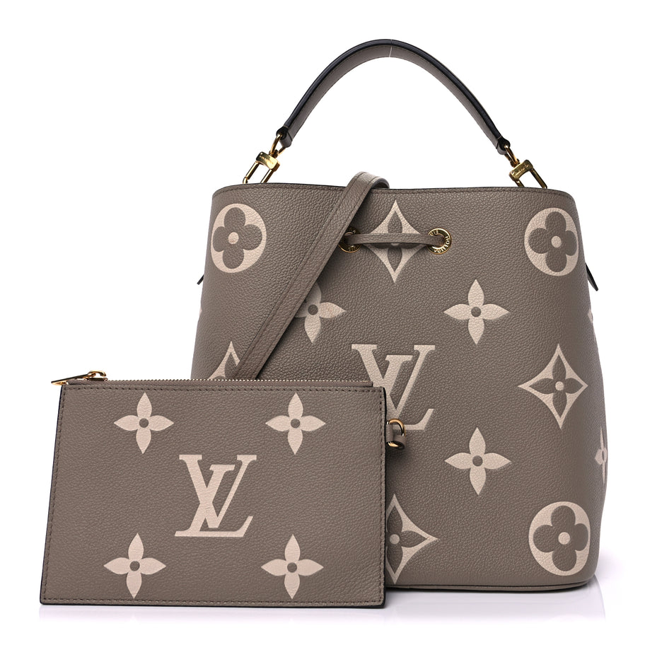 Louis Vuitton Empreinte Monogram Giant Neonoe MM Tourterelle Creme Image 1