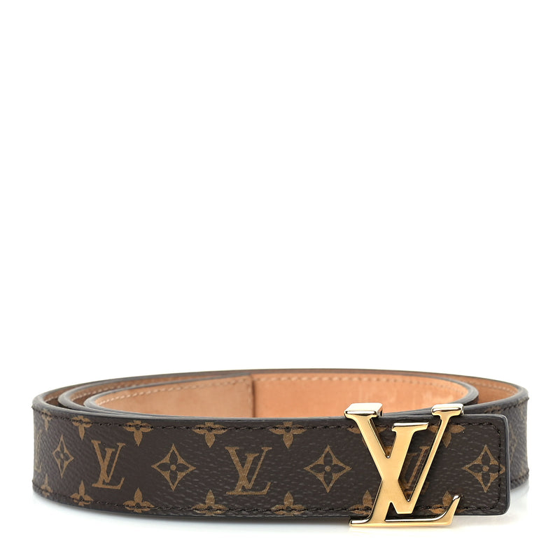  Louis Vuitton Monogram 25mm LV Initiales Belt 85 34