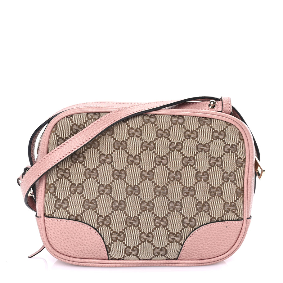 Gucci Monogram Mini Bree Messenger Bag Beige Soft Pink Image 1