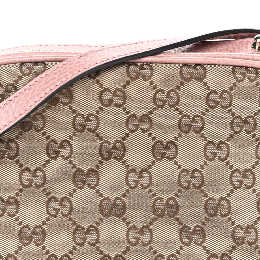 Gucci Monogram Mini Bree Messenger Bag Beige Soft Pink Image 6