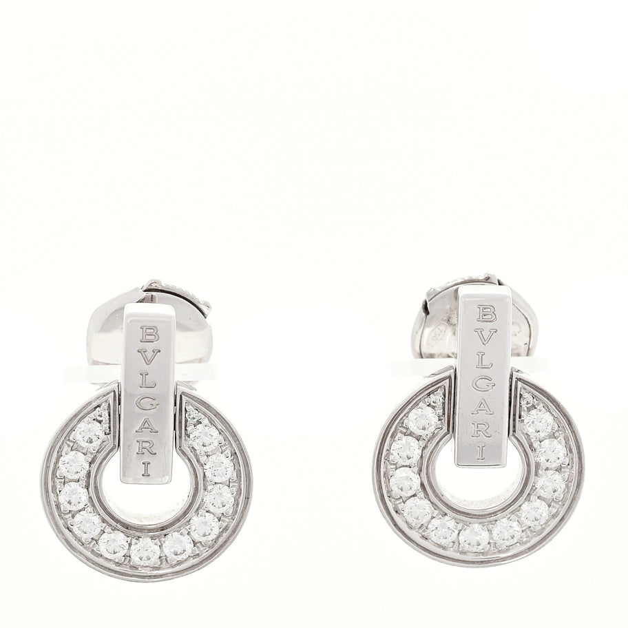 18K White Gold Diamond BVLGARI BVLGARI Openwork Earrings Image 1
