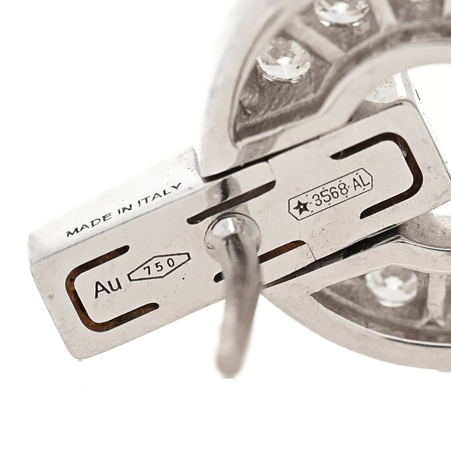 18K White Gold Diamond BVLGARI BVLGARI Openwork Earrings Image 3