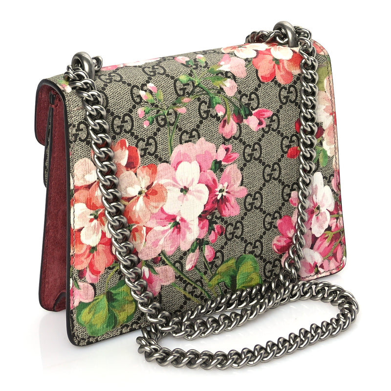  Gucci GG Supreme Monogram Blooms Mini Dionysus Shoulder Bag  Beige Multicolour Dry Rose