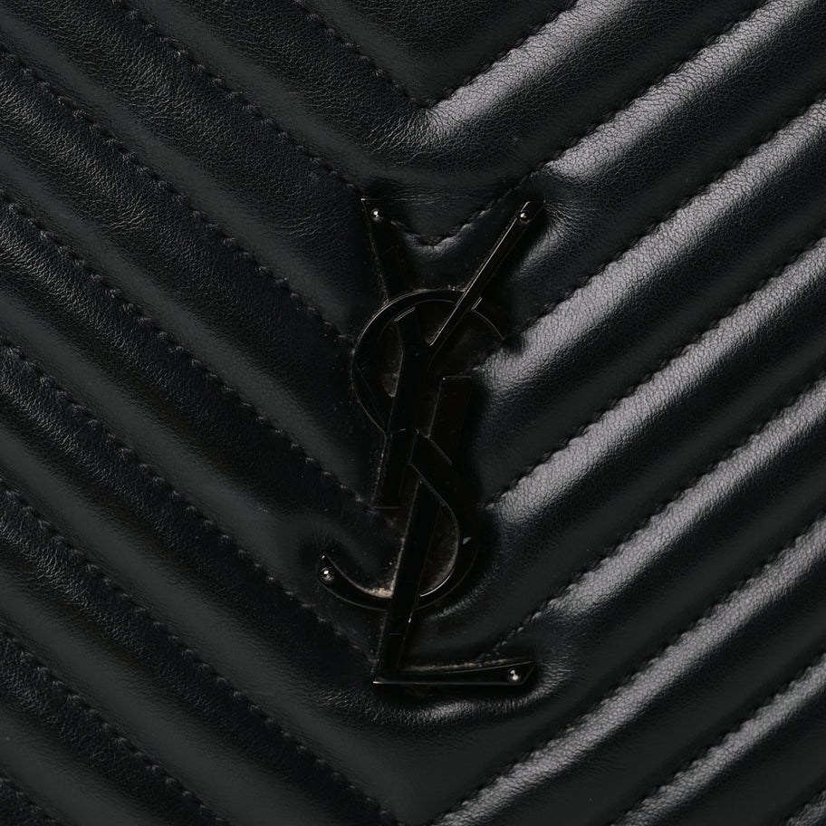 Saint Laurent Calfskin Matelasse Monogram Monochrome Lou Camera Bag Black Image 6