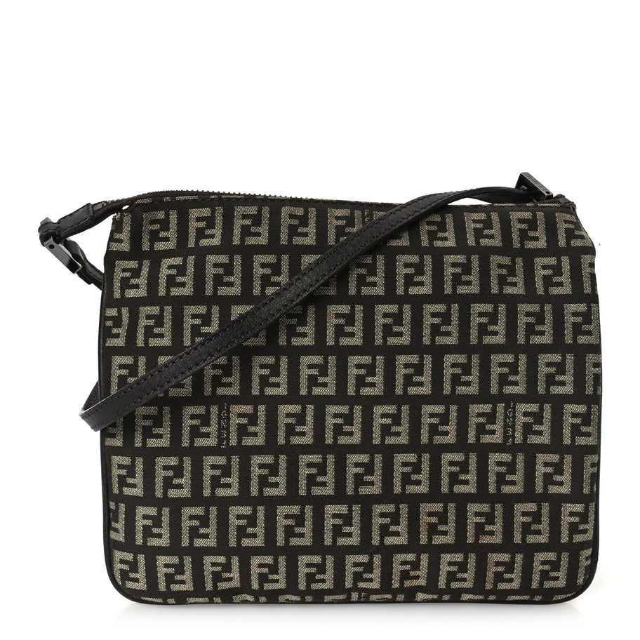 Fendi Zucchino Vitello Crossbody Brown Image 1