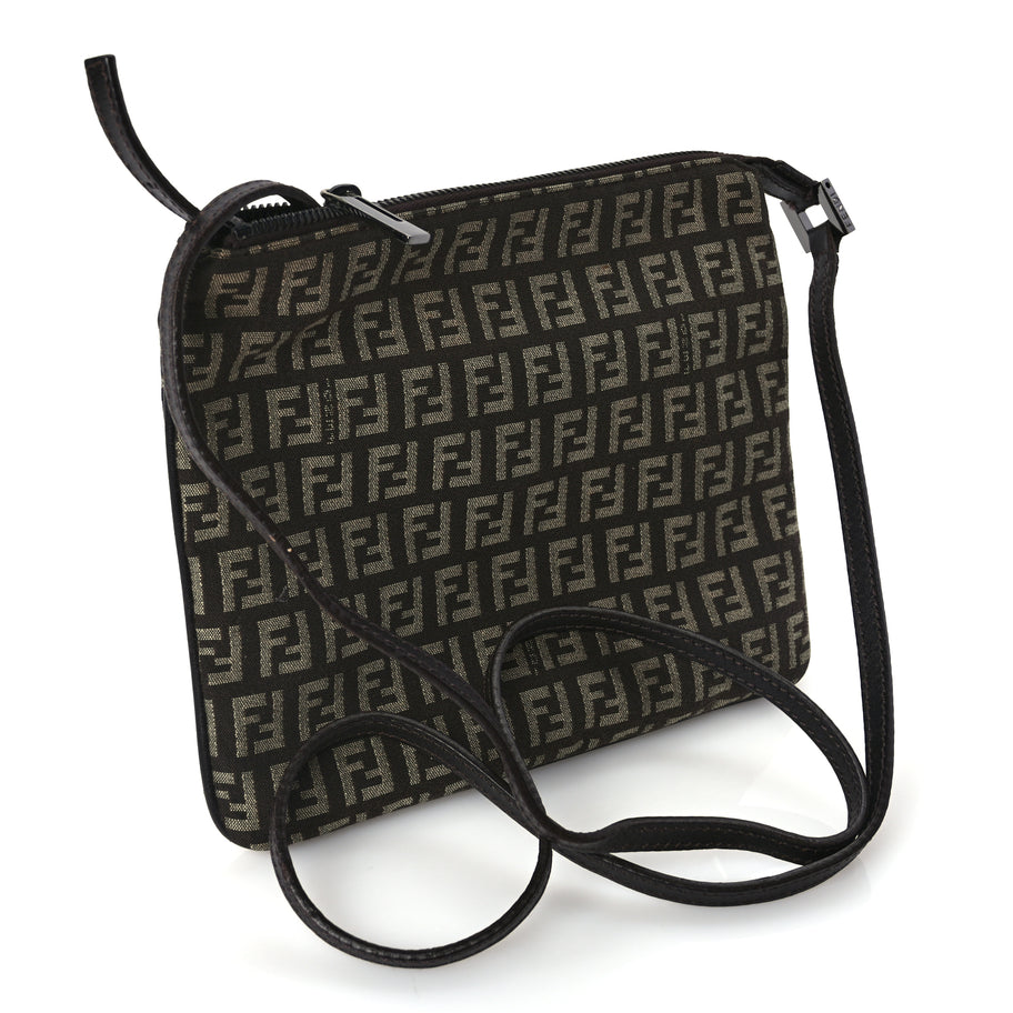 Fendi Zucchino Vitello Crossbody Brown Image 2