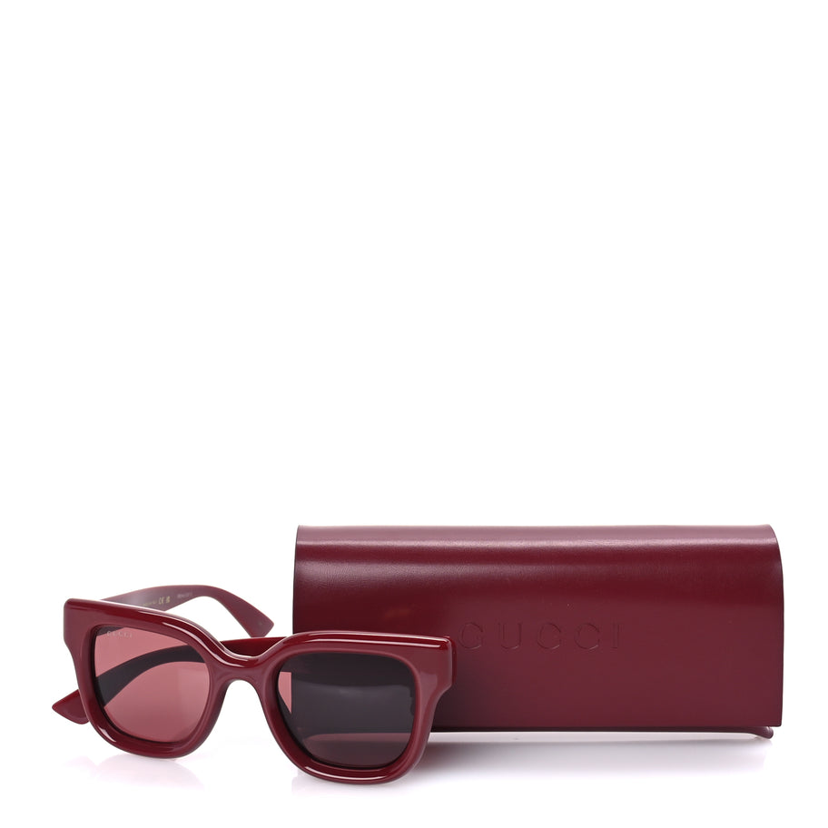 Gucci Acetate Round Sunglasses GG1828S  Burgundy Image 5