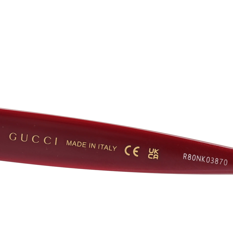 Gucci Acetate Round Sunglasses GG1828S  Burgundy Image 6